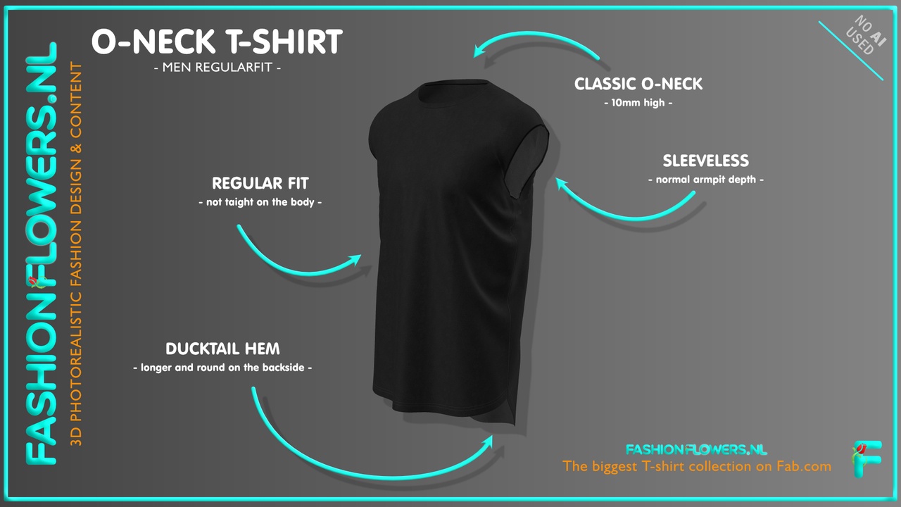Media 1 for listing Black Colour Classic Round Neck Ducktail Sleeveless T-Shirt | No Sleeve Tshirt