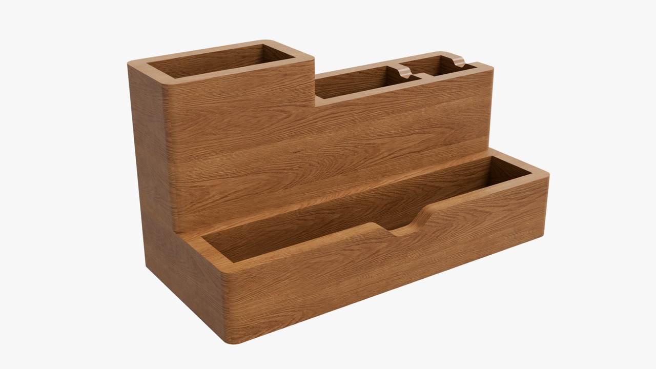 Media 1 for listing Natural Wooden Desk Organizer