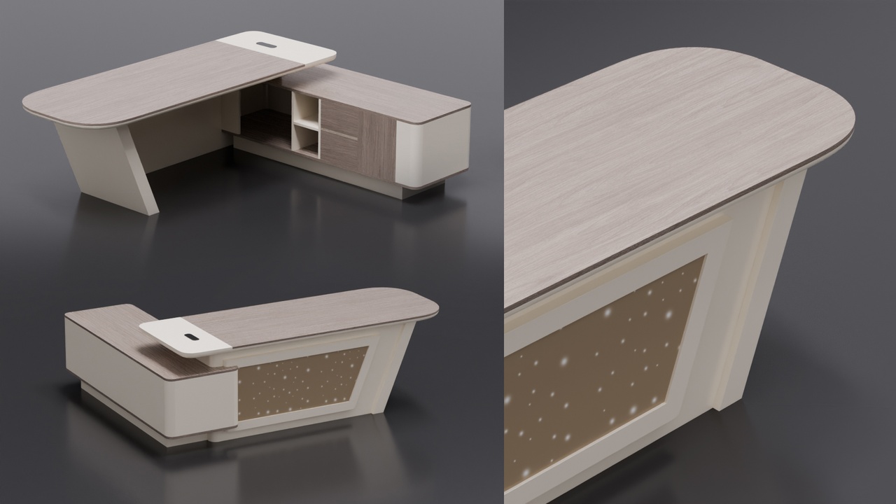 Media 1 for listing Modern Executive L-Shaped Office Desk
