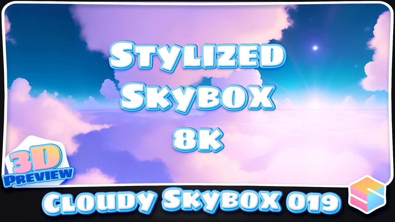 8k Stylized Cloudy Skybox 019 제품 등록을 위한 미디어 1개