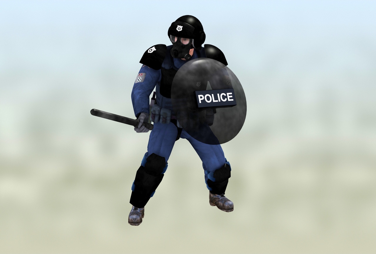 Opp Riot Team Police Riot Squad Game Ready 3D Model | Fab