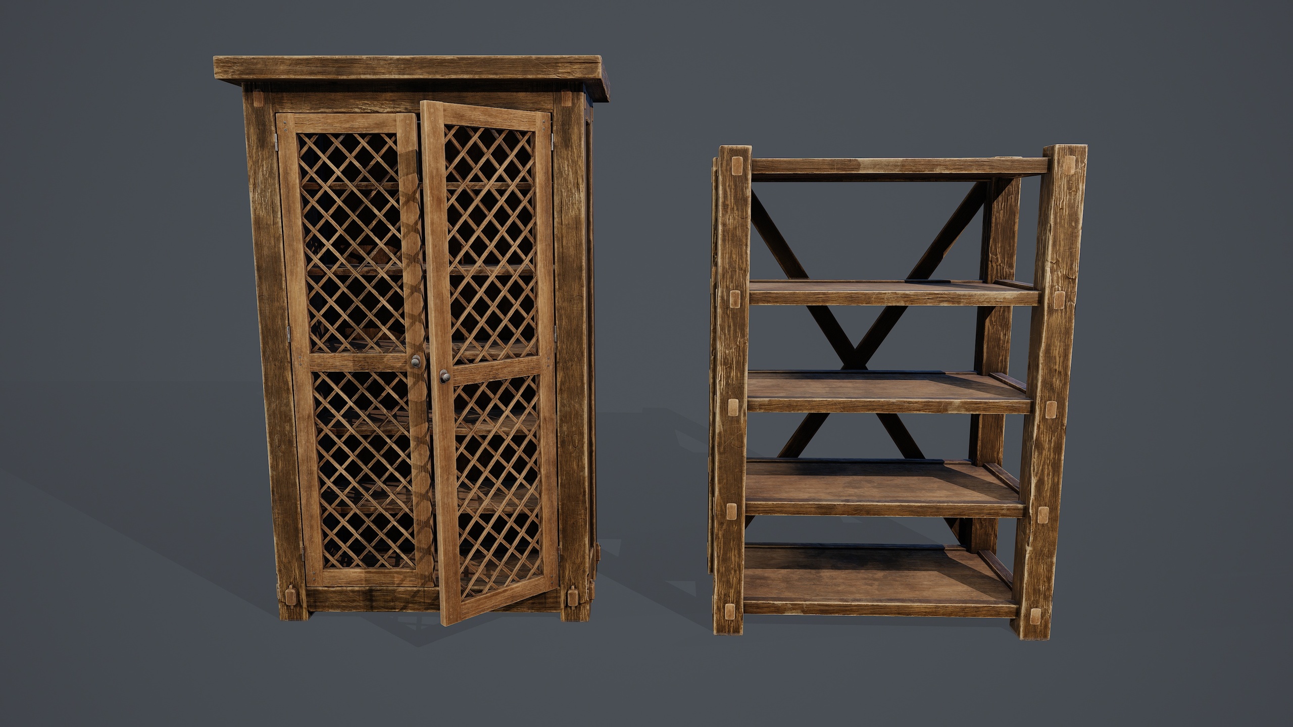 Media 1 for listing Wooden Cabinet Shelf PBR