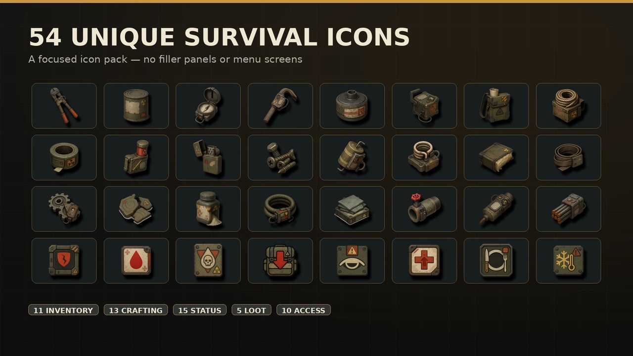 Media 1 for listing Bunker Exodus - Survival Icons & Visual Variants