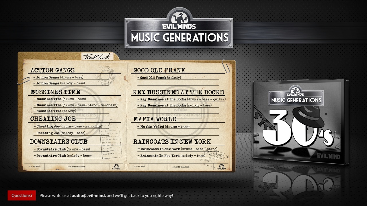 Media 1 for listing Music Generations 30's