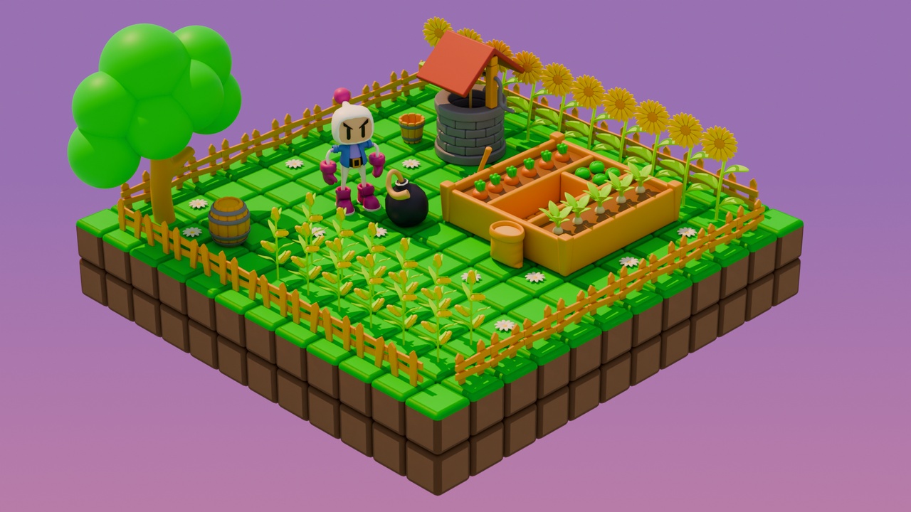 Media 1 for listing Stylized Cartoon Farmland Pack - Environment & Character Bomber Man Game Assets