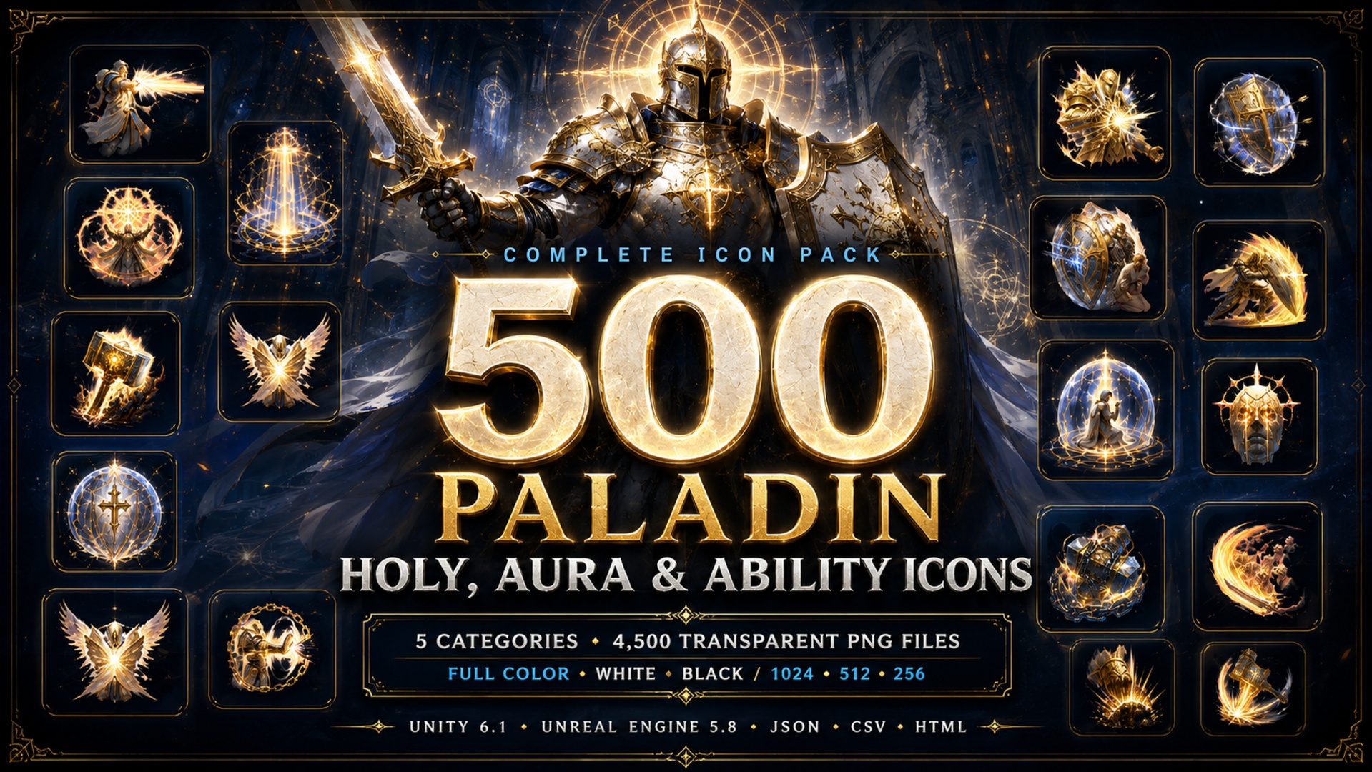 Media 1 for listing 500 Paladin Skills, Auras & Holy Ability Icons