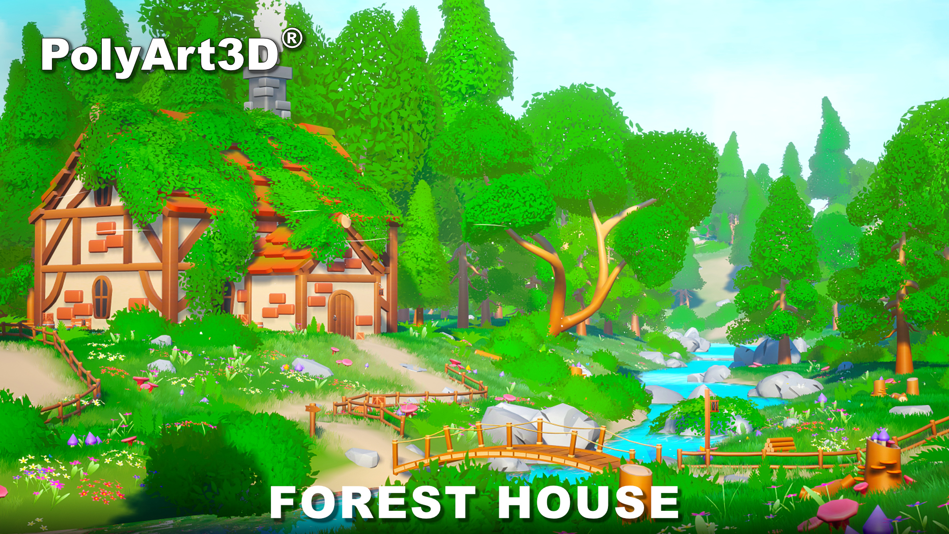Forest House - Stylized Low Poly | Fab