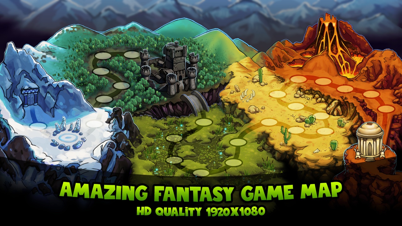 Fantasy Game Kit (Map + Icons) ilanı için 1. medya