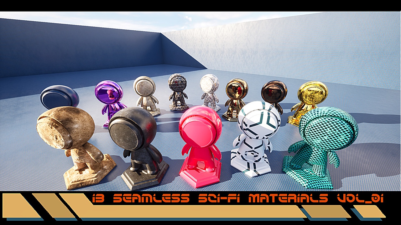 Media 1 for listing 13 Seamless Sci-Fi Materials Vol 01
