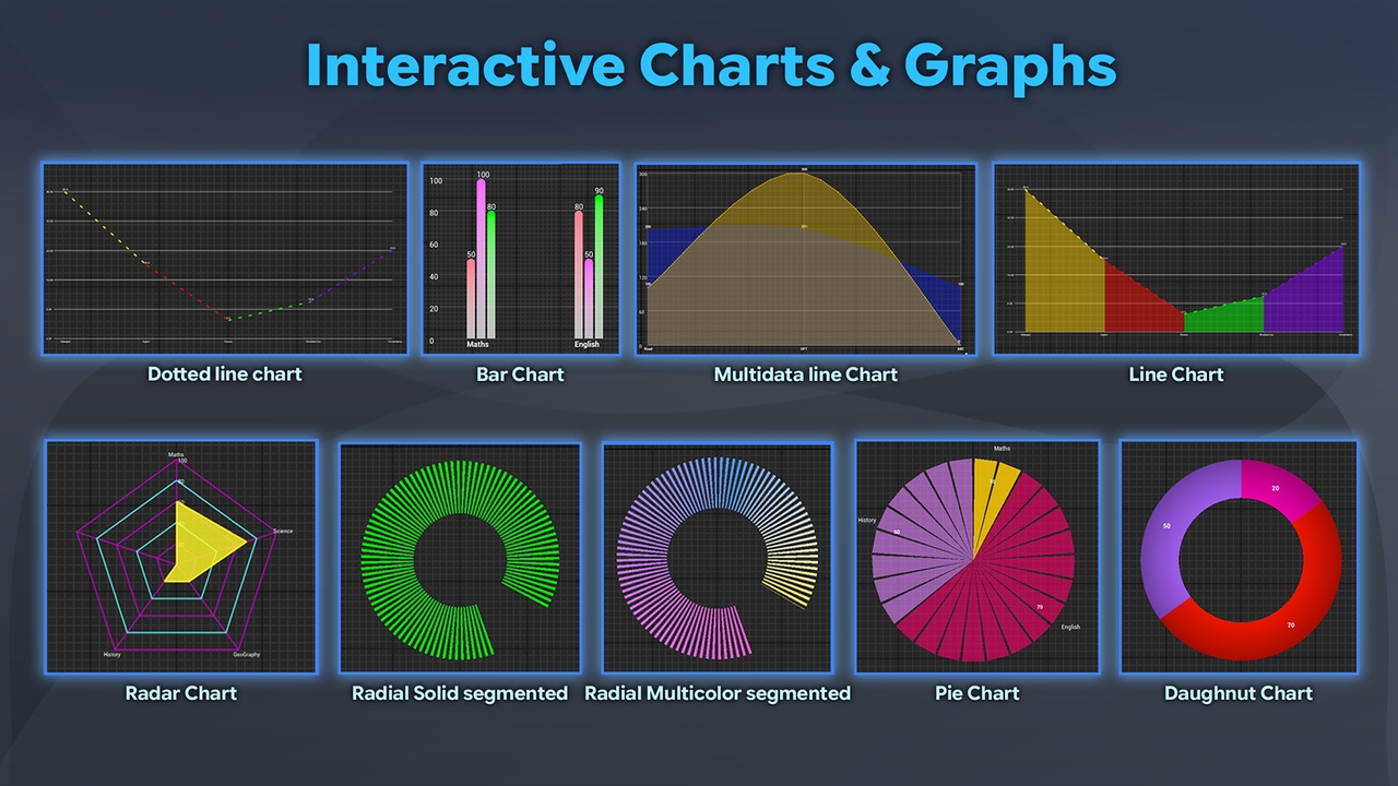 Media 1 for listing Interactive Charts & Graphs Toolkit - UE5 Ready