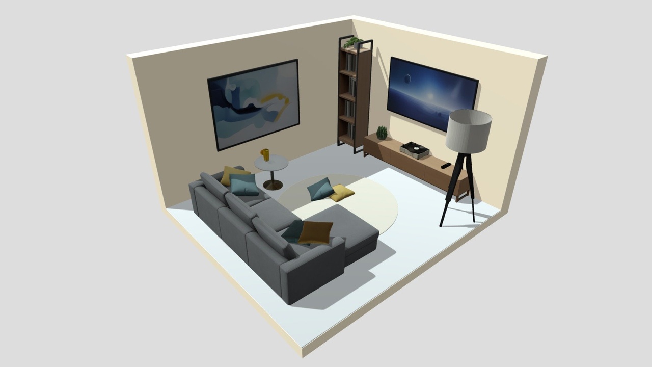 Media 1 for listing Modern Isometric Living Room