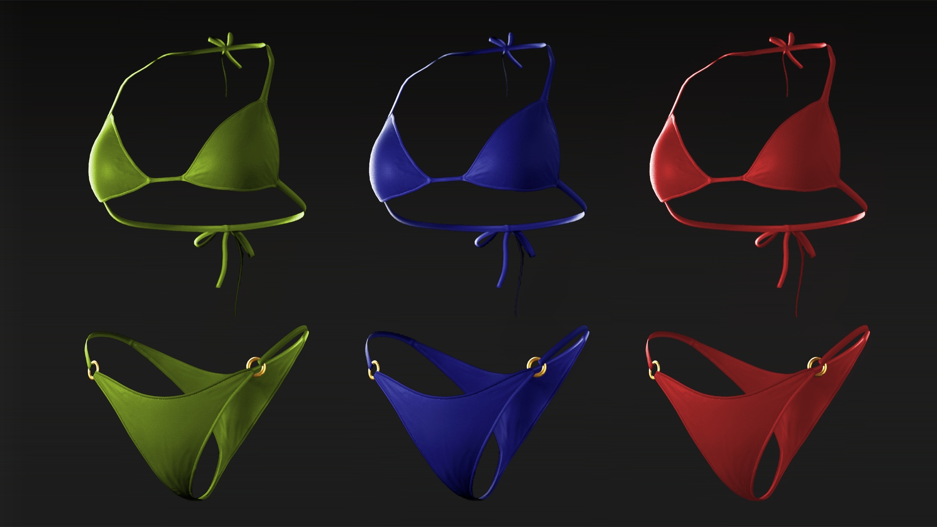Media 1 for listing Bikini with Golden Rings - Metahuman Compatible (Rigged)