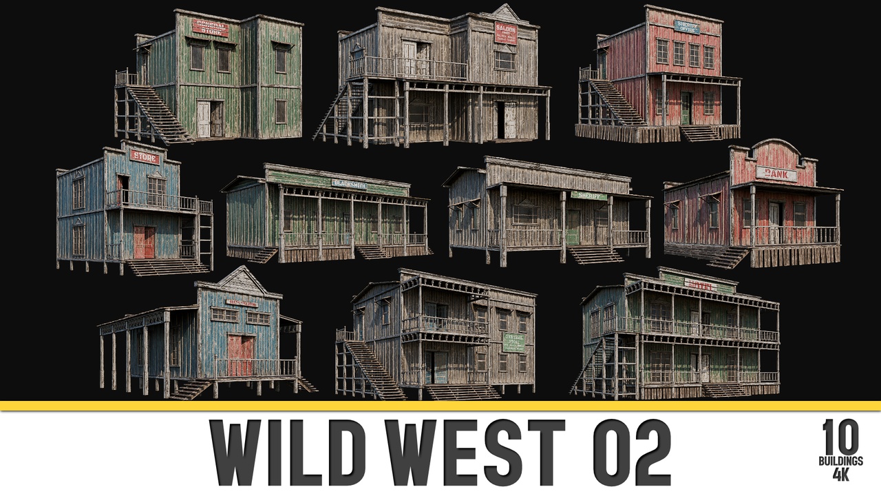 الوسائط 1 للقائمة WILD WEST 02 with INTERIORS 4K