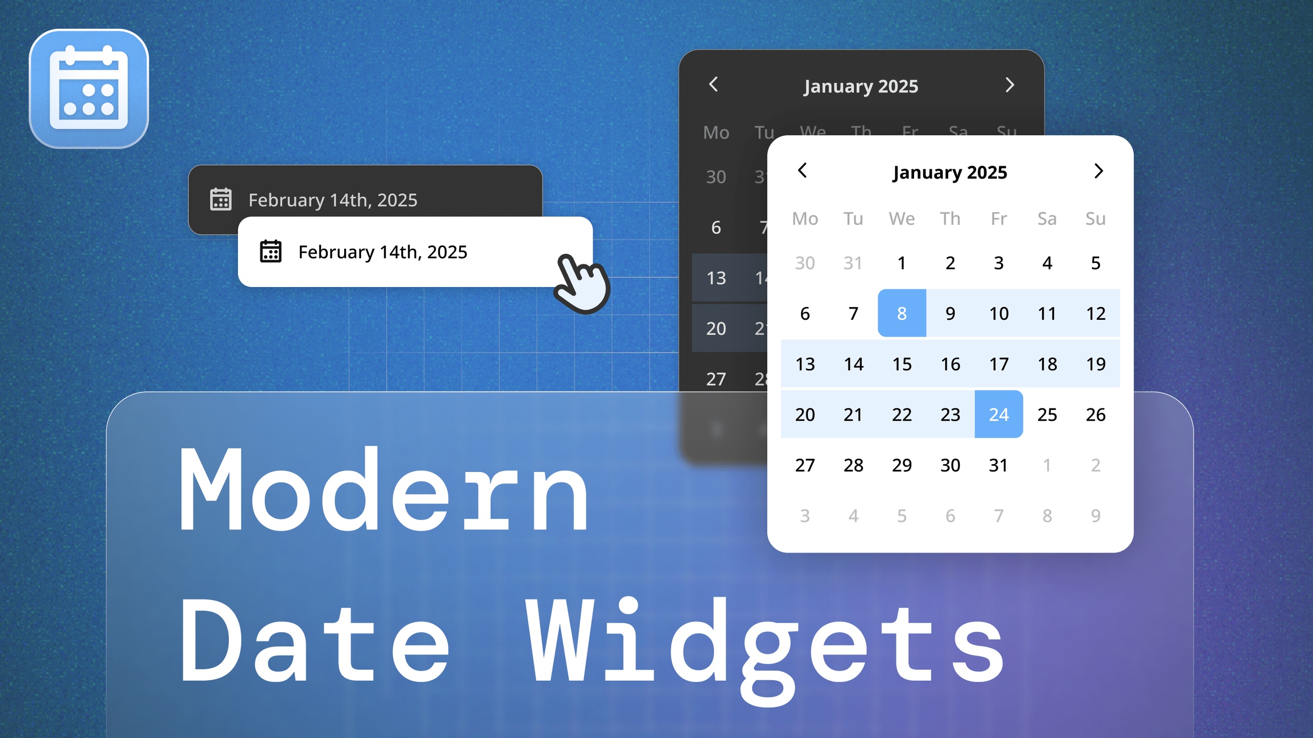 Media 1 for listing Modern Date Widgets - Calendar Inputs