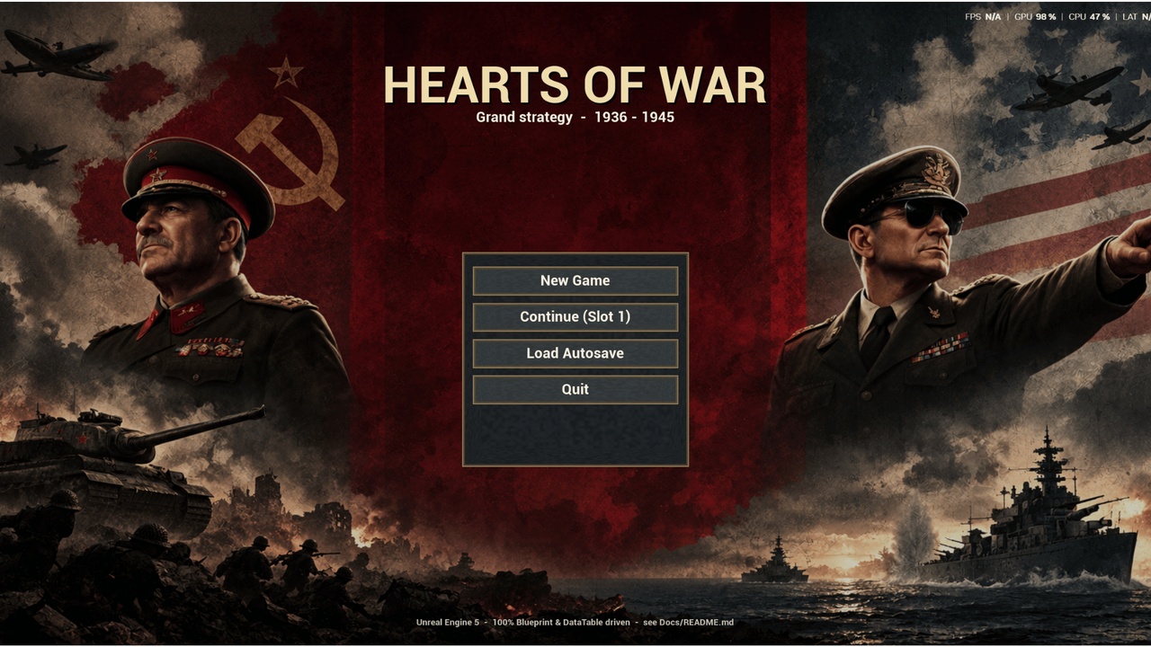 Media 1 for listing Hearts of War (Grand Strategy Template)