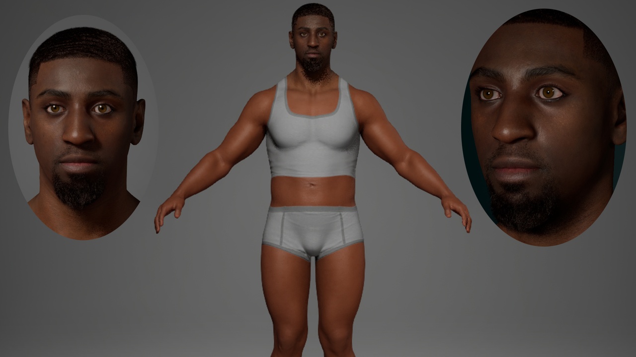 Media 1 for listing Editable MetaHuman handsome guy - Paul.With hair, no clothing included.