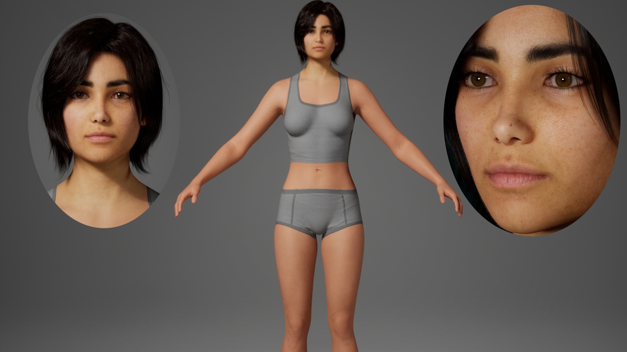 Media 1 for listing Editable MetaHuman Beauty - Pan Hua.With hair, no clothing included.