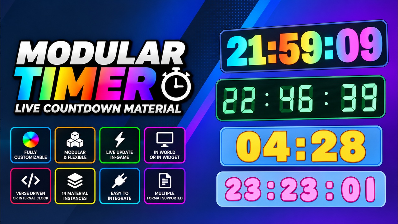 Media 1 for listing Modular Timer - Live Countdown Material