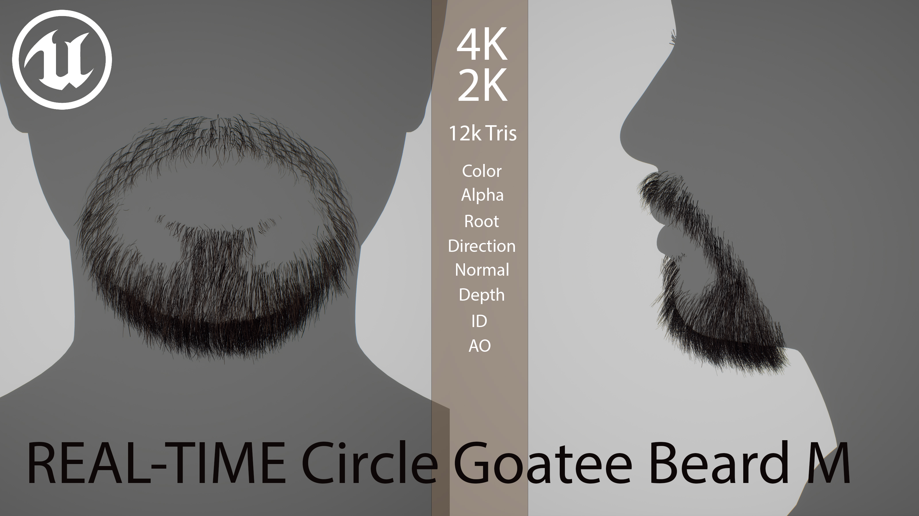 Real-Time Circle Goatee Beard Medium - Haircards / Low-Poly Facial Hair ...