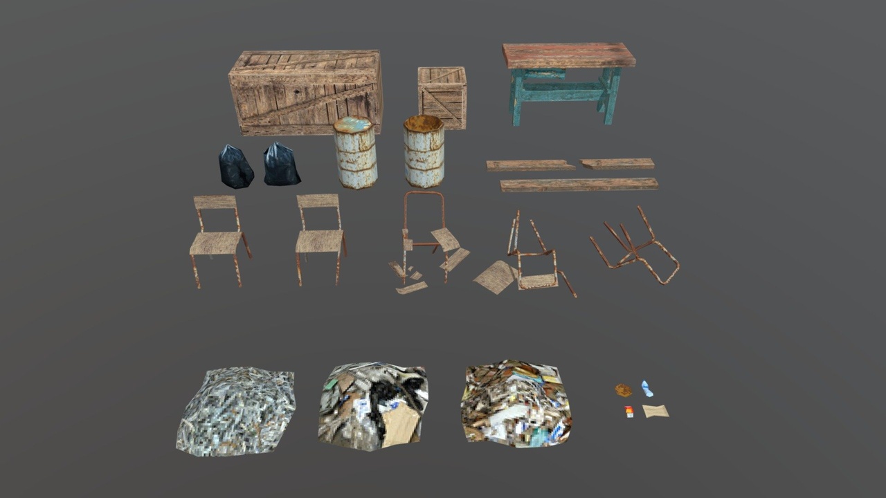 Media 1 for listing PSX PS1 Abandoned Warehouse Asset Pack