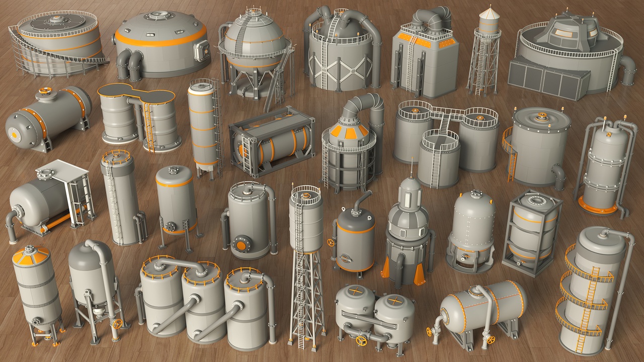 Industrial Tanks - part - 4 - 30 pieces 제품 등록을 위한 미디어 1개