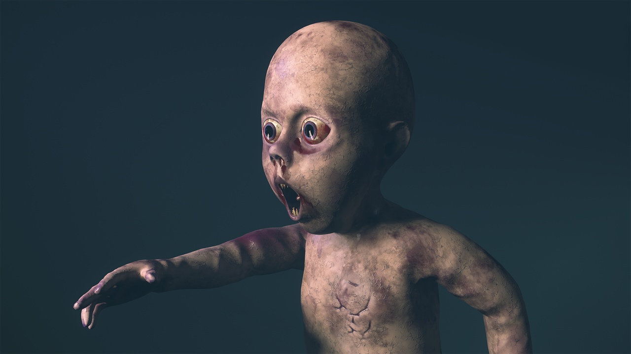 Media 1 for listing Zombie Baby  - UE5 Skeletons - Rigged