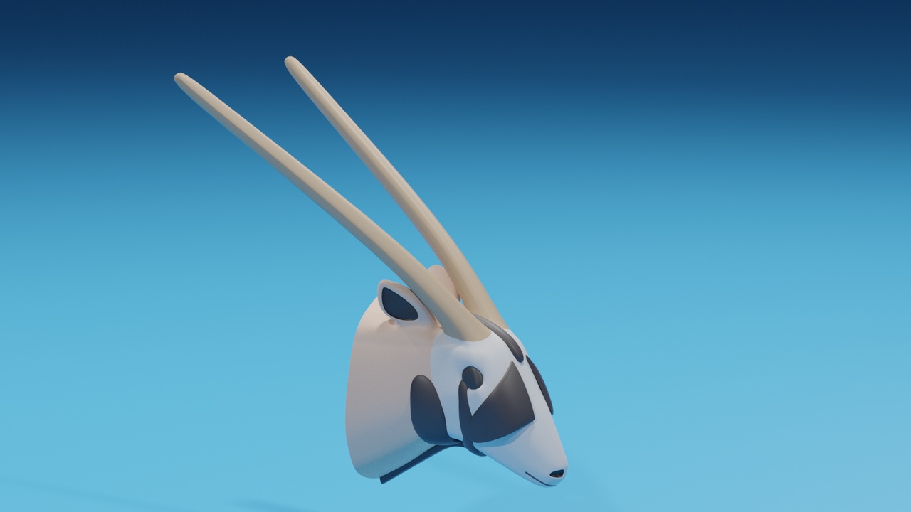 Media 1 for listing Cartoon Arabian Oryx