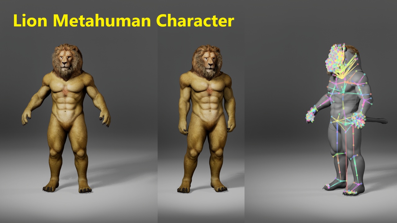 Media 1 for listing Lion Metahuman Character