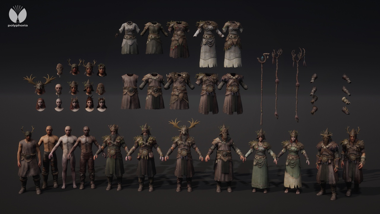 商品 Modular Druid Bundle - Male / Female -Metahuman 的媒体 1