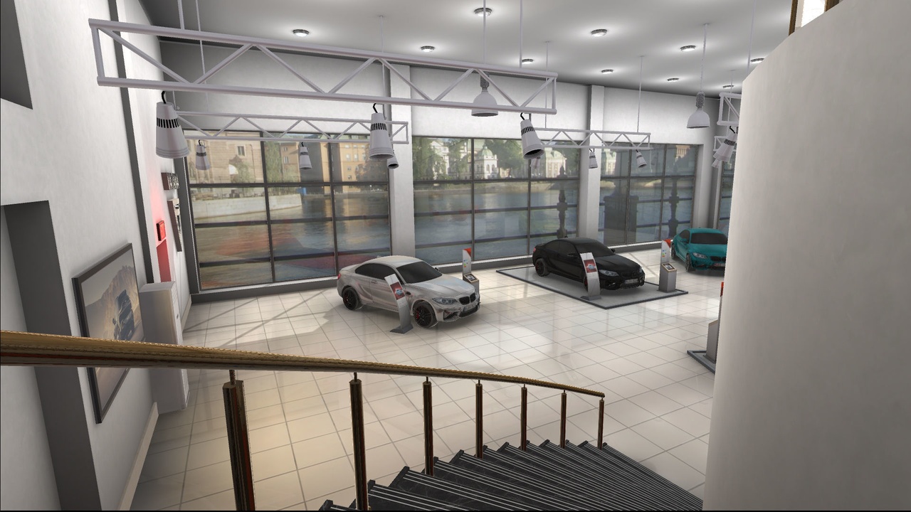 Media 1 for listing Realistic Car Garage Showroom Low-poly 3D model