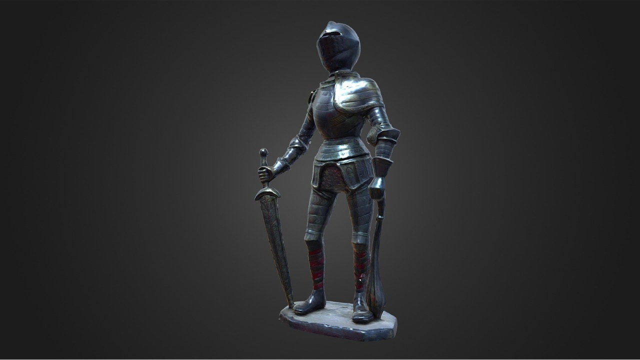 Media 1 for listing Medieval Knight Statue with Sword