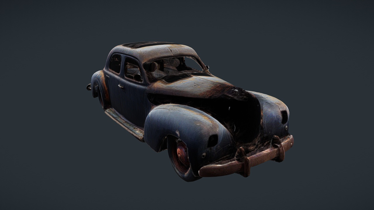 Media 1 for listing 1940s Abandoned Car 003