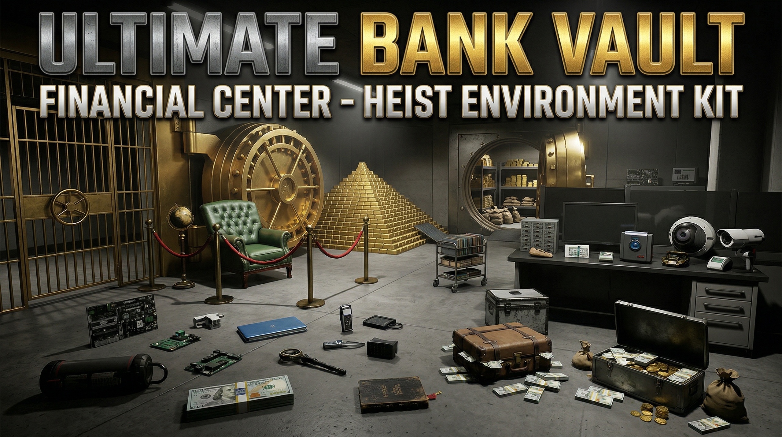 File multimediali per l'articolo Ultimate Bank Vault And Financial Center - Heist Environment Kit: 1