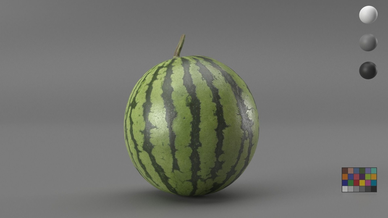 Media 1 for listing Photogrammetry Watermelon Scan - 8K Ultra-Realistic Food 3D Model