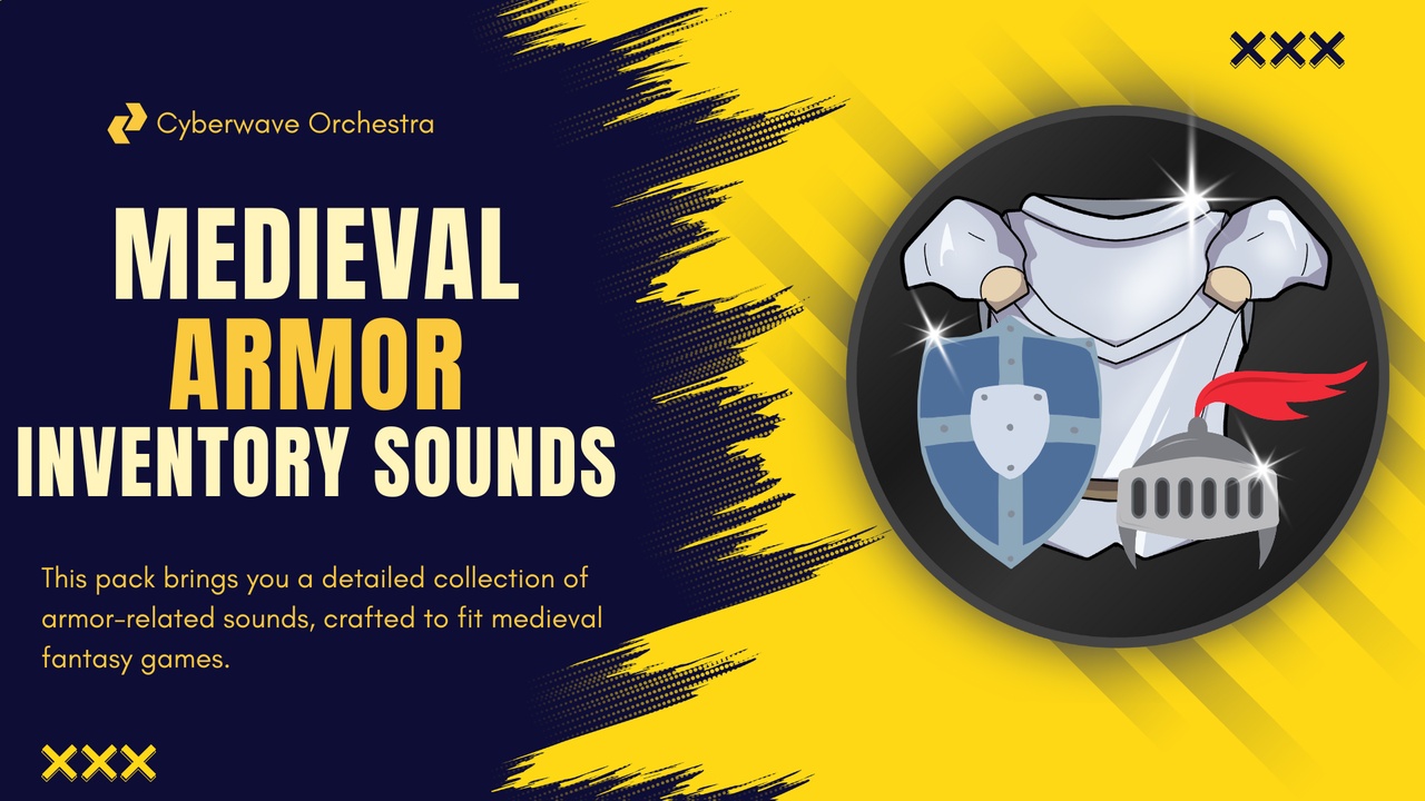 Media 1 for listing Medieval Fantasy Armor SFX: Pick Up, Equip, and Other Inventory Sounds