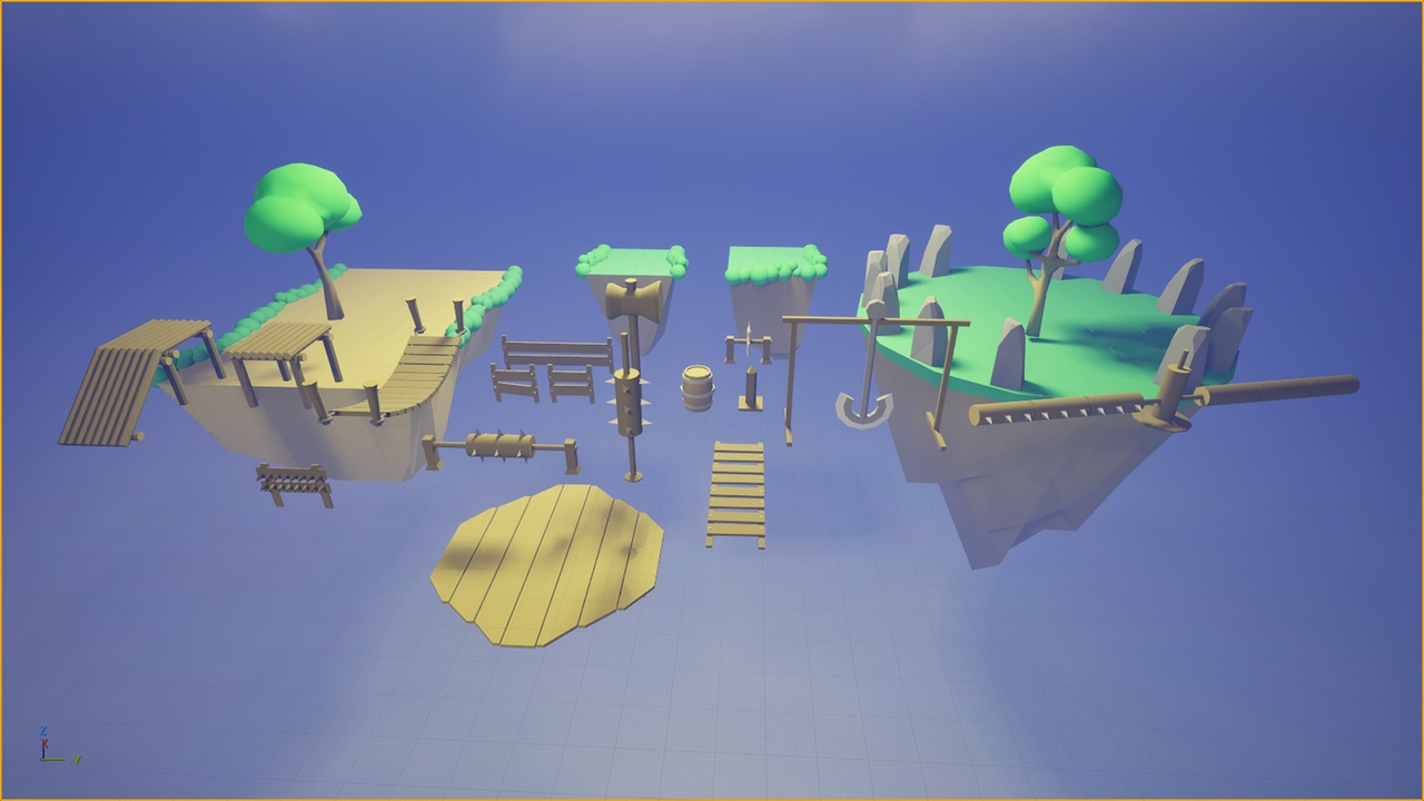 Media 1 for listing Platformer Low Poly Modular Pack