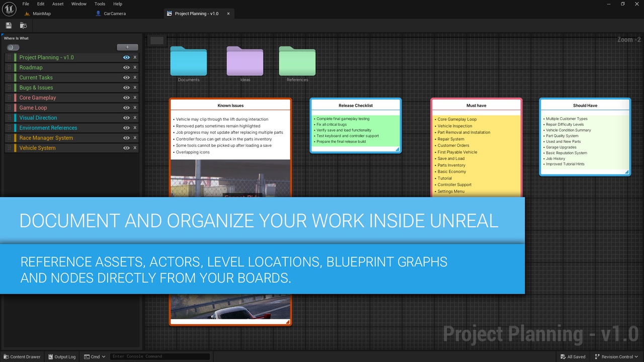 Media 1 for listing 🗂️ WhereIsWhat - Document and Organize Your Work in Unreal Engine