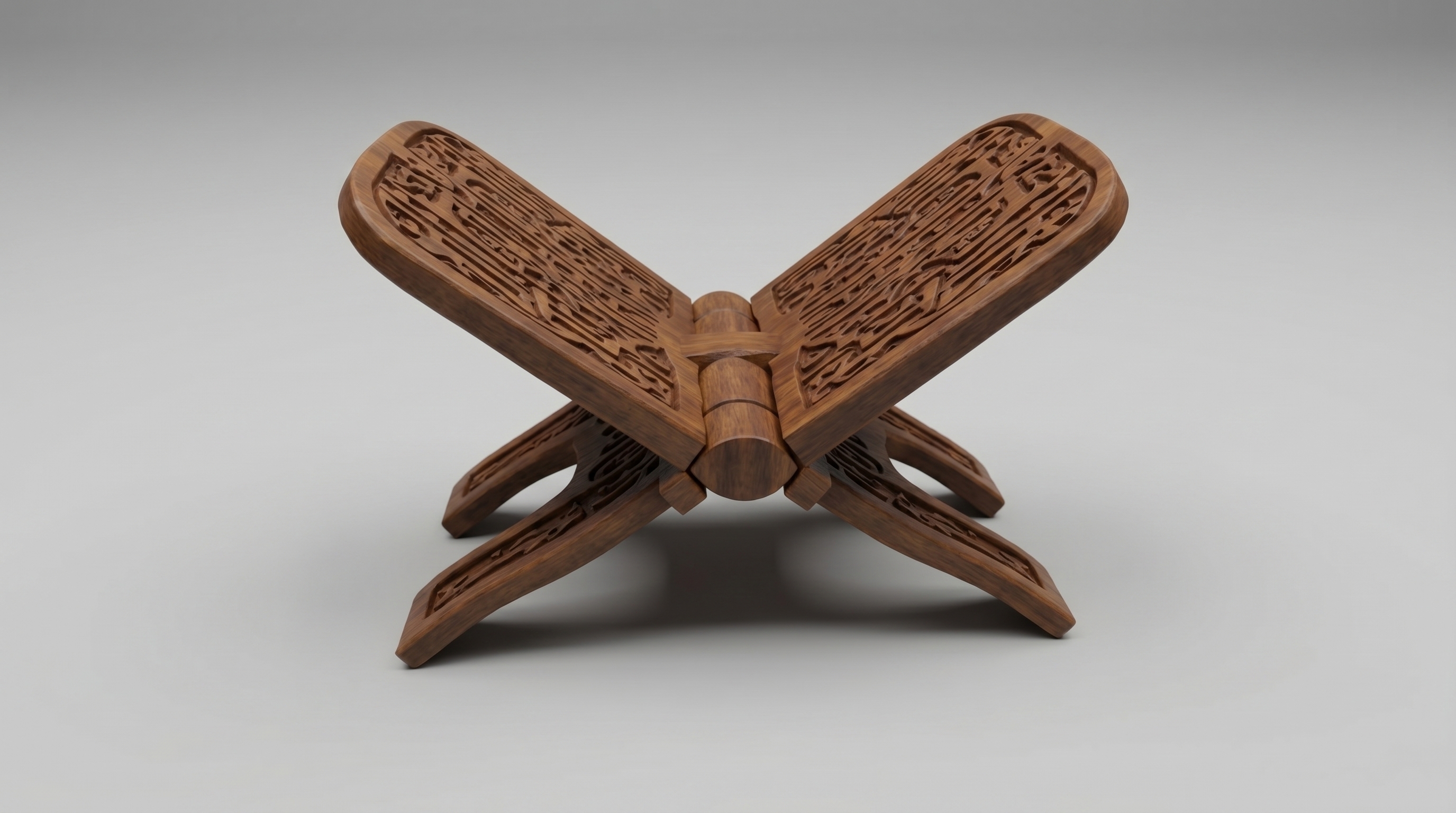 Ornamental Carved Wooden Rehal Book Stand | Fab