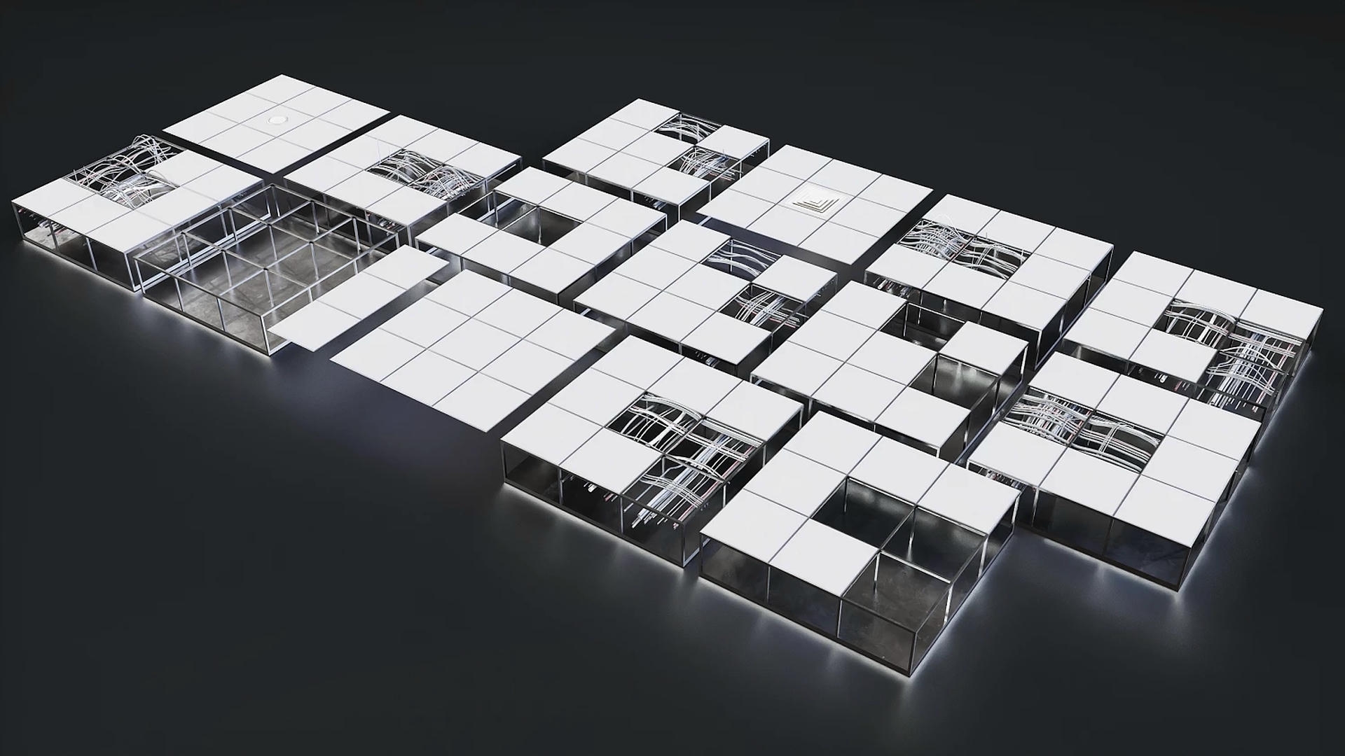 Modular Ceiling With Modular Suspended Ceiling with Cables | Fab