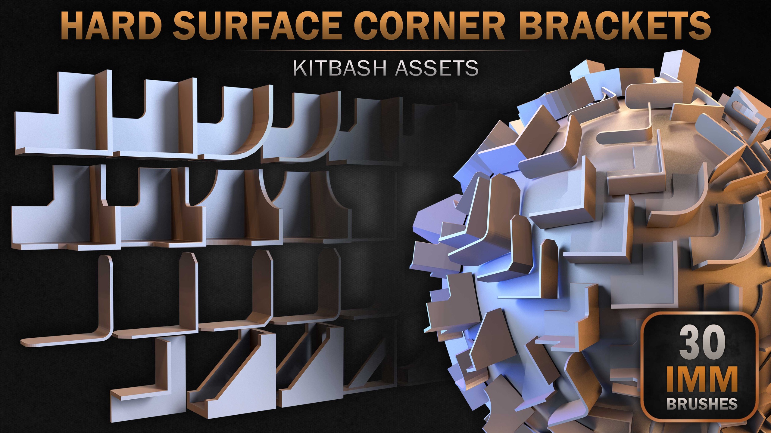 Media 1 for listing 30 Hard Surface IMM Corner Brackets