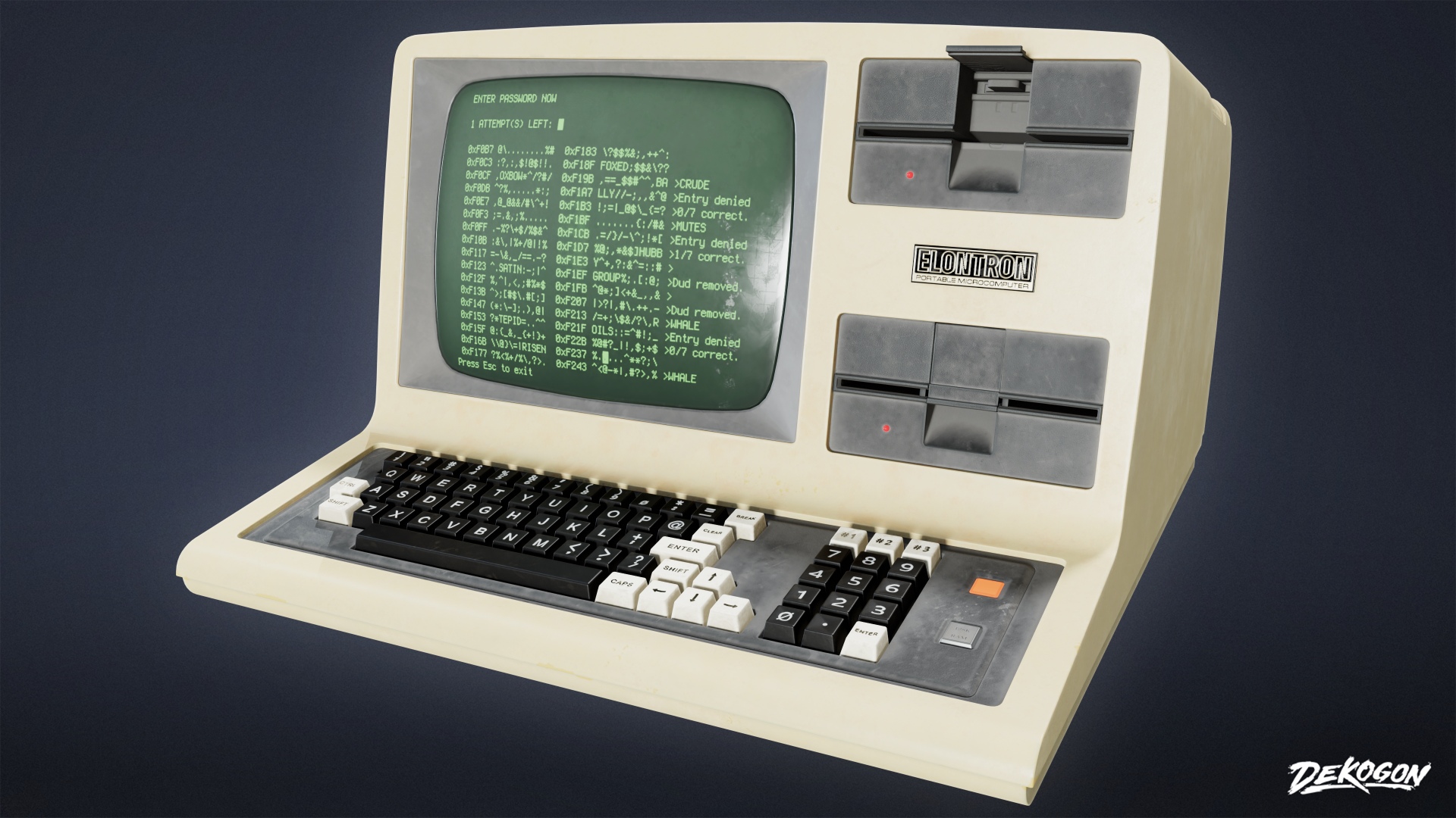 Eighties - Computer 01 - PBR Game Ready | Fab