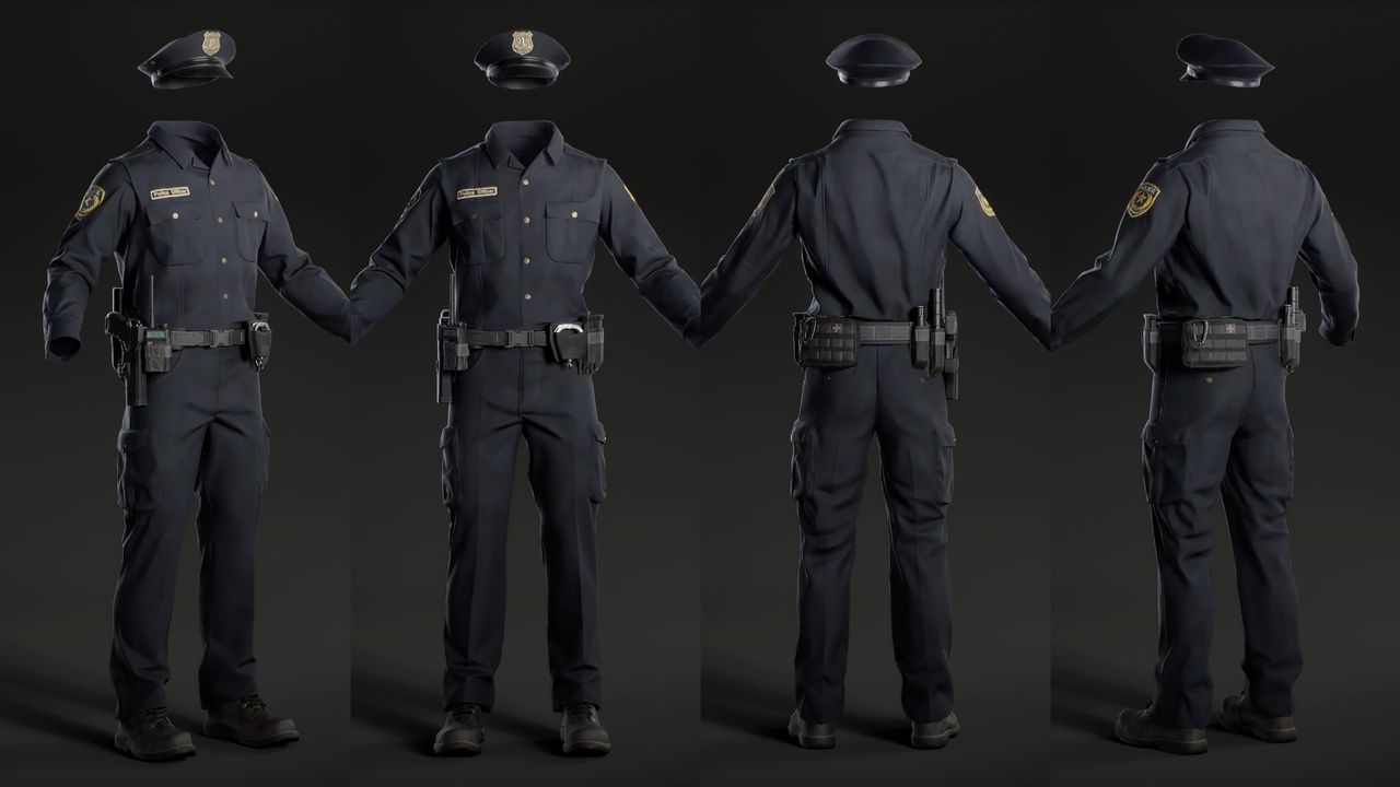 Media 1 for listing Police Uniform 01 - Metahuman