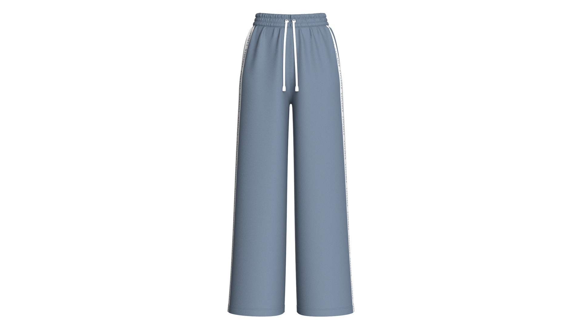 Media 1 for listing Girls Wide Leg Pant With Side Printed Tape | High Poly