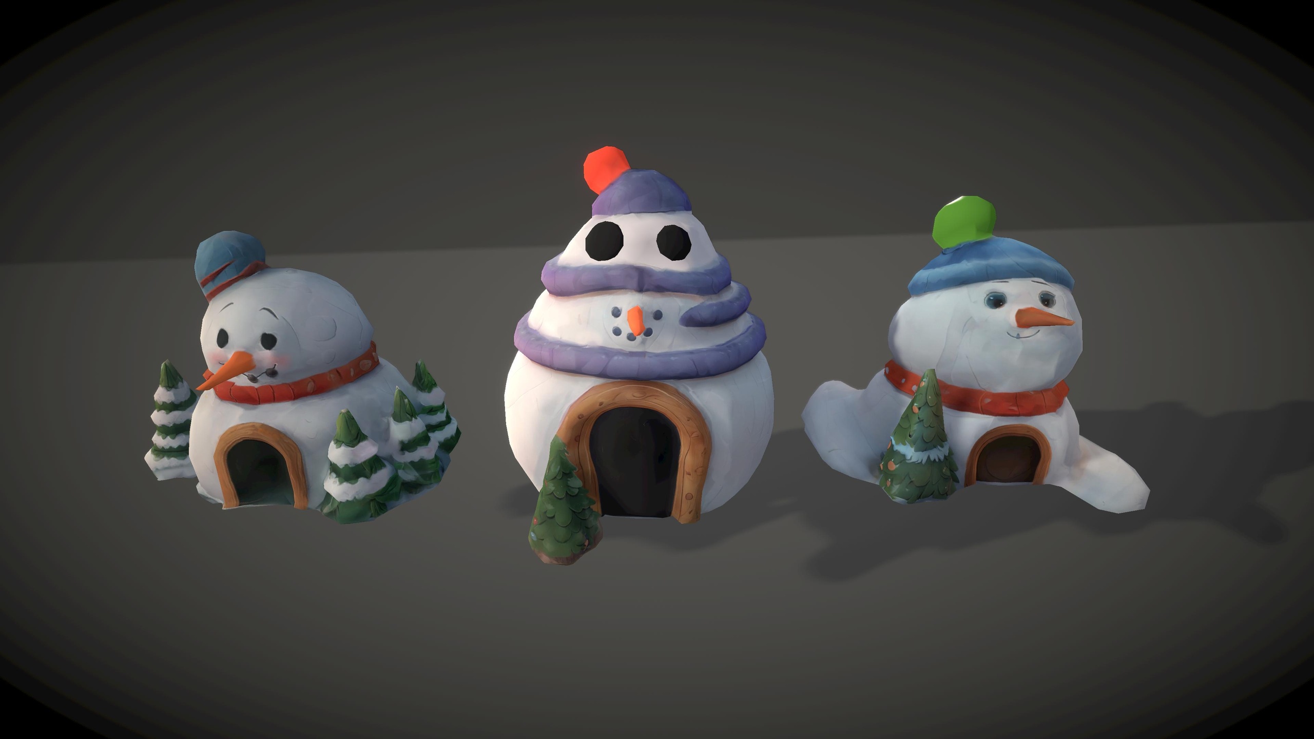 Media 1 for listing Cartoon Snowman House Pack