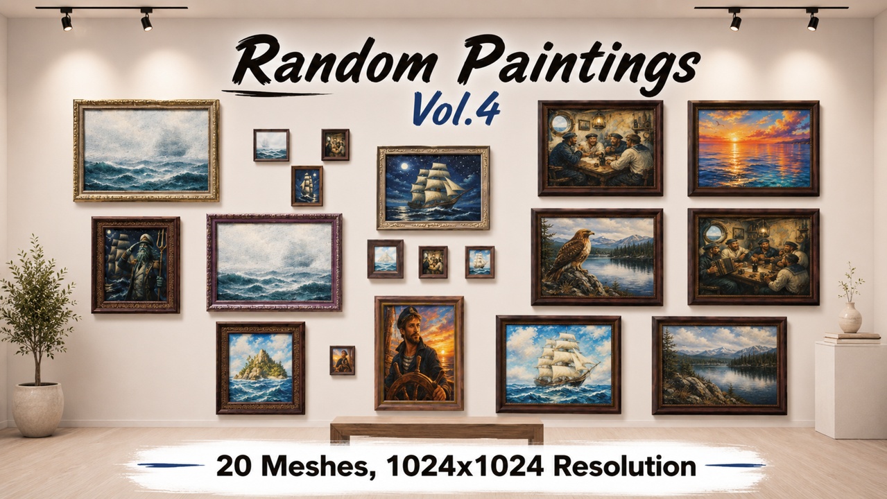 Media 1 for listing Random Paintings - Wall Decor Art - Sea and Ocean - Vol.4