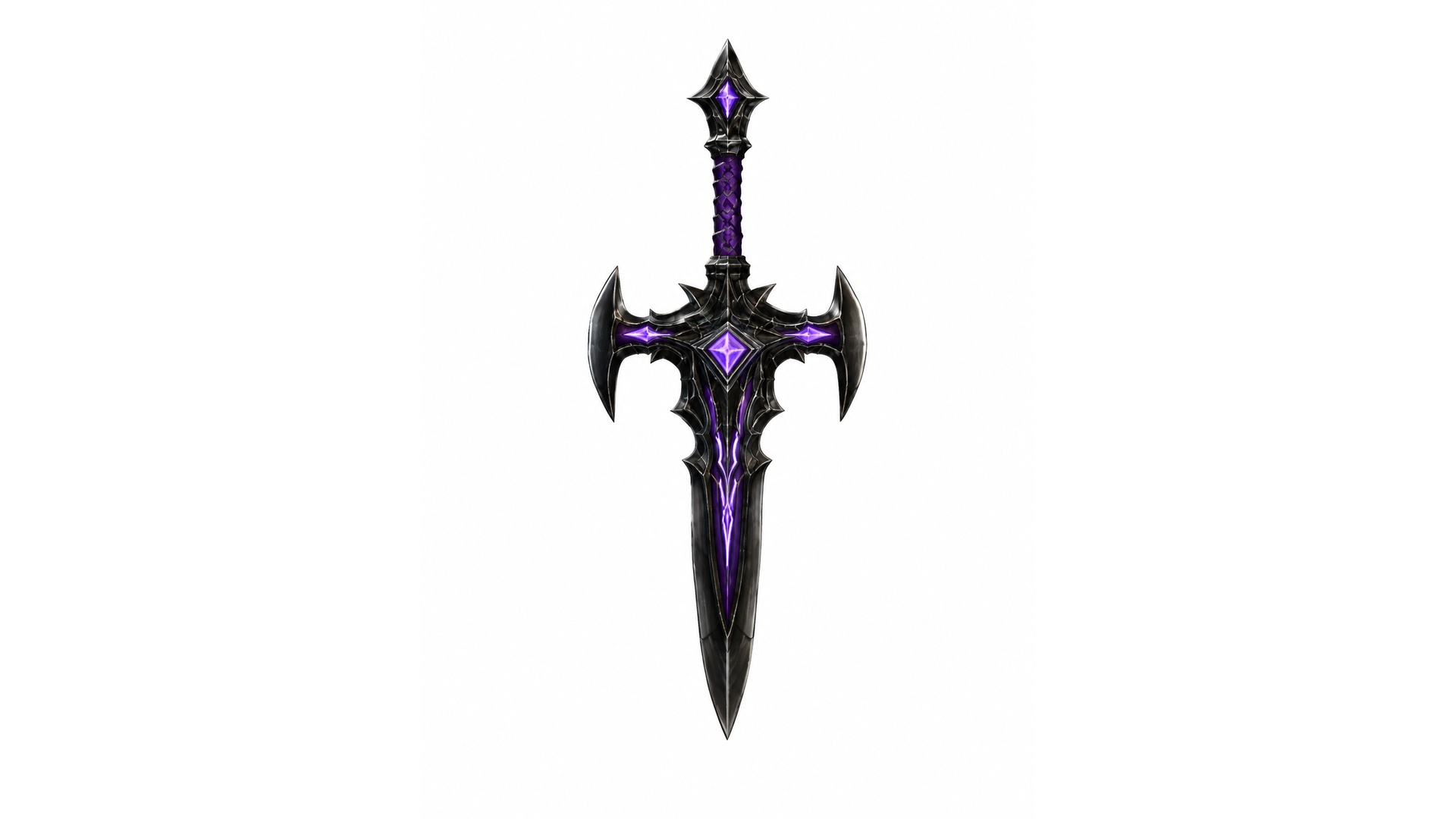 Void Knight Dagger - Gothic Fantasy Weapon 3D asset preview