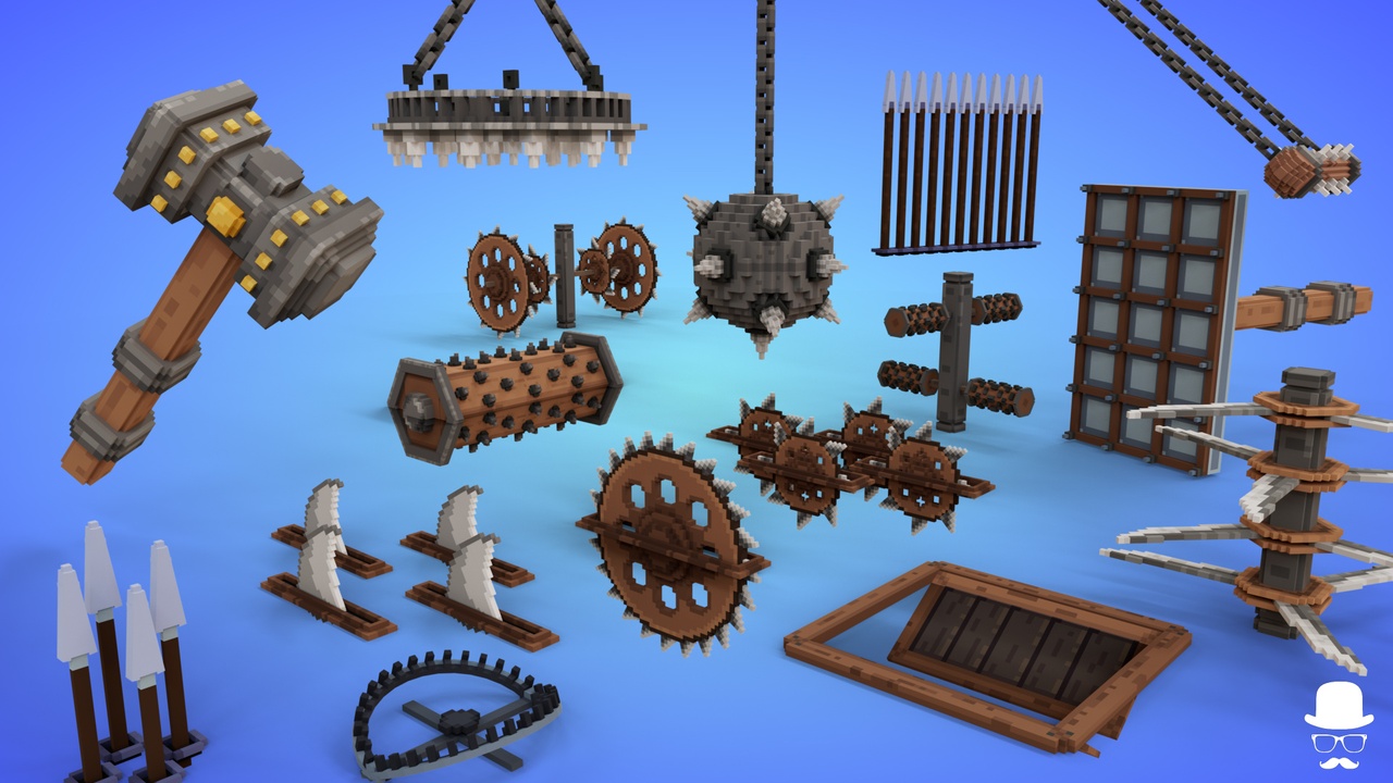 Media 1 for listing Voxel Traps Pack - Animated Collection