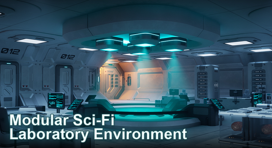 Modular Sci-Fi Laboratory Environment | Fab