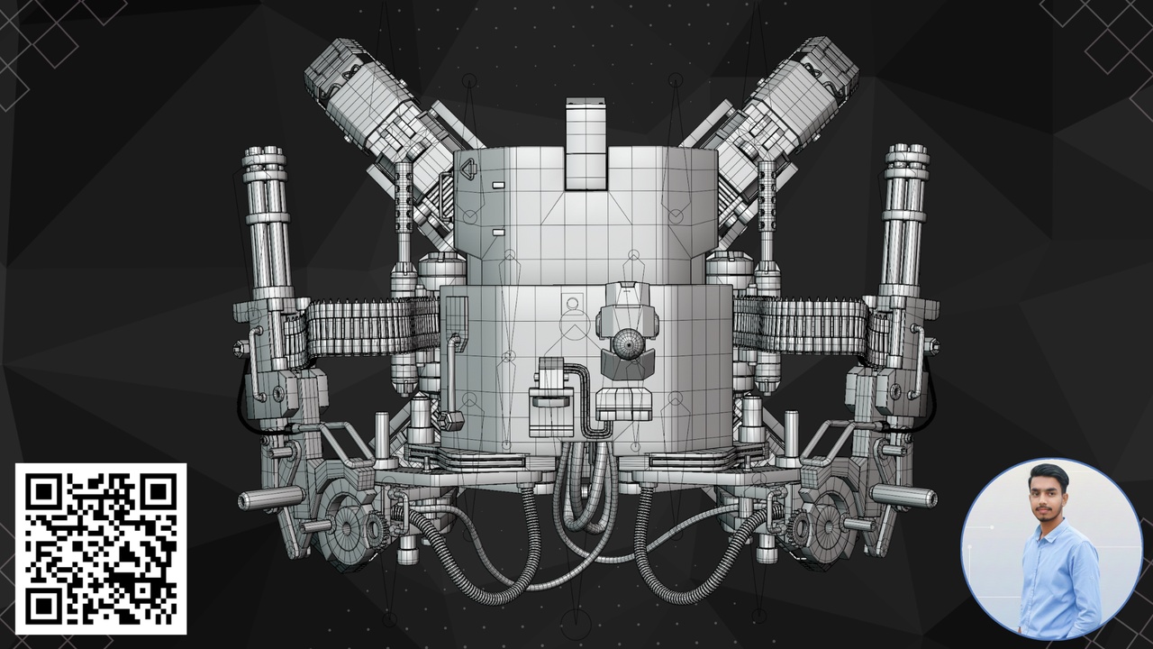出品Combat Mech Walker Heavy Armed Sci-Fi Robot (Rigged)のメディア1