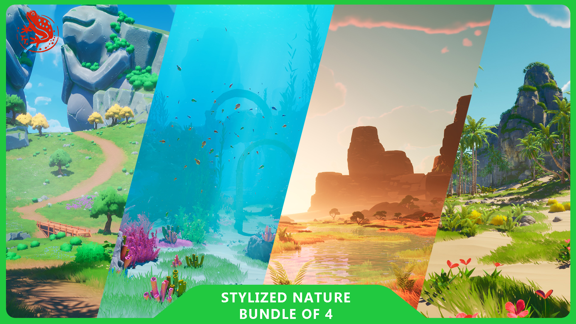 Stylized Nature - 4 Environment Pack | Fab